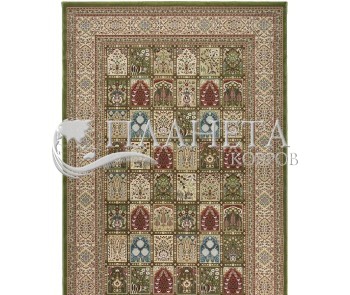 Высокоплотный ковер Royal Esfahan-1.5 3078F Green-Cream - высокое качество по лучшей цене в Украине